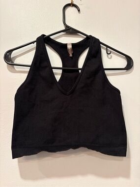 ANWND Ribbed Racerback Crop Tank - Black